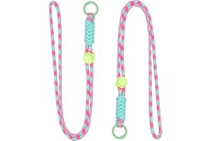 PATIKIL Smycz paracord, 2 szt., smycz Paracord z dzielonym pierścieniem i klipsem, dopasowana kolorystycznie smycz do aktywności na świeżym powietrzu, wisiorek do torby, klucze, różowy, zielony,