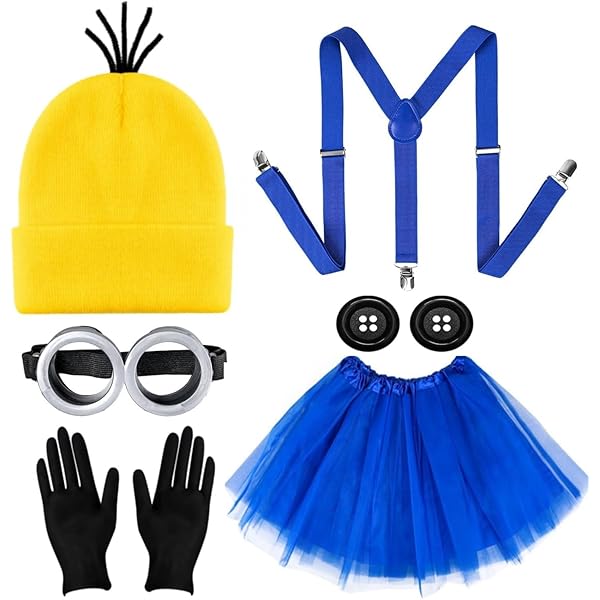 DRESHOW 3 X Steampunk Glasses Vintage Knitted Hat Yellow Gloves Set For Halloween Cosplay Party And Carnival Costume Accessories Funny Adults, 3 Piece Set 24-01UKA, One Size