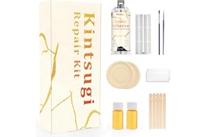 Paistely Kintsugi Kit de reparación Kintsugi, kit de reparación de artículos dañados y conserva recuerdos preciosos (P1)