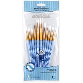 Royal & Langnickel Crafter's Choice Set De 9 Pinceaux Plats - Idéal Pour Peinture & Loisirs Créatifs