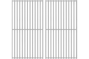 GFTIME 41,5 x 23,5 cm Edelstahl-Grillrost für Berkley 3-Brenner Gasgrill, Westpoint Holzkohlegrill, Burnhard FRED Jr Gasgrill, 2 Stück
