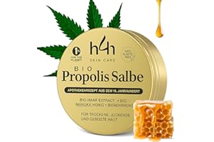 ‎HEMP HELP HEMP COSMETIC Bio Propolis Salbe – 16. Jh. Apothekargeheimnis mit Bio Propolis, Manuka Honig & Hanf – Beruhigende Pflege bei trockener & gereizter Haut – Dermatologisch empfohlen