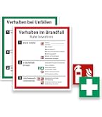 Brandschutzordnung Teil A Aufkleber – 3 Stück, DIN A4, Selbstklebend