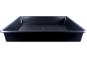 Britten & James 80 x 80cm Large Square Deep Tray Black. Use in the garden, greenhouse, for hydroponics, oil drain tray, for muddy boots or as a litter tray.