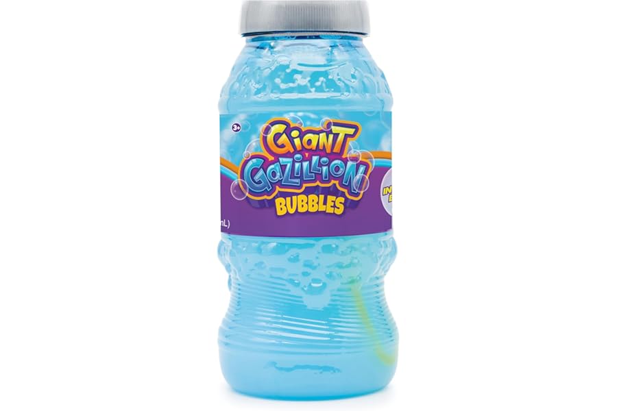 Gazillion Giant Bubble Solution 2 L – Lab‑Formulated for Huge, Stretchy Bubbles, Safe Non‑Toxic, No‑Stain, Includes Large Bubble Wand, Refill for Bubble Machines, Wands & Guns, Kids Ages 3 +