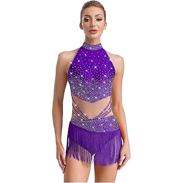 Justaucorps Femme Acrobatie/gymnastique Strass - Ballet Costume Body Adulte