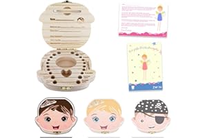 ZWEN MILCHZAHNBOX 3.0 (Prinzessin & Pirat farbig) + süßer Zahnfeebrief I GRATIS E-Book I Milchzahndose für Mädchen & Jungen (Prinzessin braun)