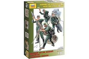 ZVEZDA German 120mm Mortar 42 with Trailer And Crew