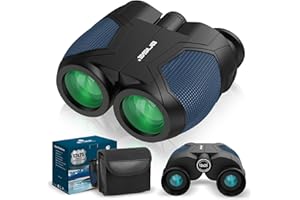 BNISE Kompaktowa lornetka 12 x 25 dla dorosłych i dzieci, mała lornetka do obserwacji ptaków, teatru i koncertów, polowań i gier sportowych