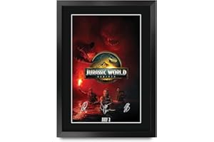 HWC Trading Jurassic World 4 Rebirth 2025 Rebirth Gifts Printed Poster Signed Autograph Picture for Movie Memorabilia Fans - A3 Framed