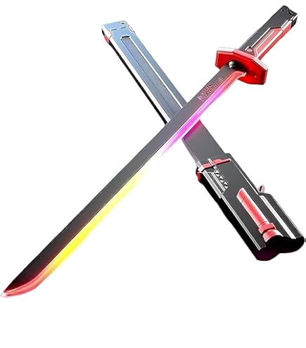Spark Effect Sword, Cyberpunk LED Sword with Mist/Smoke, Spark