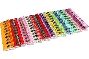 100 Clips de Couture Clips Pinces en Plastique, Pince pour Couler Clippour Reliure Couture Artisanat Couleurs Assorties Wonder Sewing Fabric
