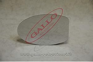 GALLO RETROVISORI SNC Specchio Retrovisore specchietto esterno - Destro o Sinistro, Solo Vetro con Biadesivo, R.1350, Cromato, Specchio retrovisore compatibile con Ligier JS 50