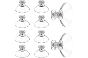 CJMUQHEHH Paquete de 10 ventosas con rosca, ventosas reutilizables compatibles con discos de aparcamiento, fuerte fuerza adhesiva, almohadillas adhesivas de repuesto, diámetro de ventosa 30 mm, rosca 4 mm.