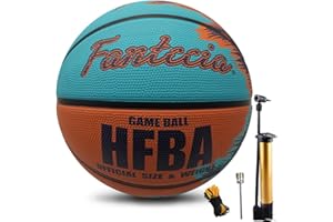 Fantecia Dimensione 7 Palle da basket con pompa, Indoor Outdoor Street Training Basket per uomini, donne, giovani
