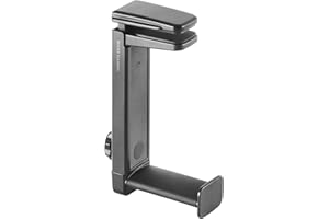 Mars Gaming MARSGAMING MHH2, Supporto Per Cuffie, Gancio E Supporto, Gestione Dei Cavi, Altezza Regolabile, Nero