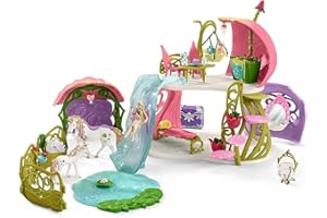 Schleich 42445 Maison-Fleur pailletée avec Licornes, lac et écurie, pour Enfants de 5-12 Ans, BAYALA® - Set de Jeux