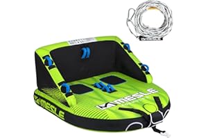Mesle Pack de Flotador de Arrastre Formula con Cuerda, 2-4 Personas Towable Hinchable Arrastrable para Barco