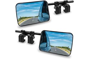 WPPQWP Lot de 2 rétroviseurs universels pour caravane, pour caravane, rétroviseur extérieur pour tous les types de véhicules, angle réglable à 360°, barres en métal, durable, gauche et droite