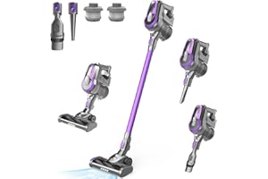 FixtFixer Aspirapolvere Senza Fili, 25000Pa/250W Scopa Elettrica Senza Filo Potente, 55Mins Batteria Rimovibile, Anti-Avvolgimento Aspirapolvere per Pavimenti/Tappeti/Peli Animali