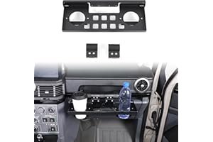 Tumukiw Car Co-Pilot Multi-Function Storage Tray Cup Holder Expander Compatible with INEOS Grenadier 2022-2025 Accessories, Aluminum Alloy Co-Pilot Foldable Storage Holder Phone Key Cup Organizer