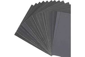 MACHSWON Carta vetrata a grana 1200, 230 x 280 mm, carta vetrata asciutta e bagnata, 10 pezzi