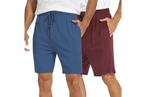 North Bund Herren Schlafanzughose Kurz Pyjamahose 2er Pack Schlafshorts Freizeithose Sommer Nachtwäsche Schlafhose Weich Shorts Sleephose Für Männer Shorty Schlafanzugshorts Seitentaschen Mit Taschen