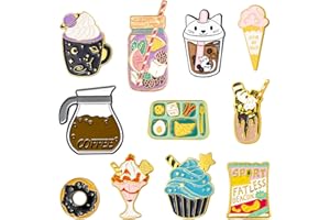 MAYPLOUS 11 pezzi Distintivi di smalto Distintivi di spille Spille per badge in metallo Spille per donna uomo adolescente Bello per borse Giacche Zaino Jeans Artigianato fai-da-te