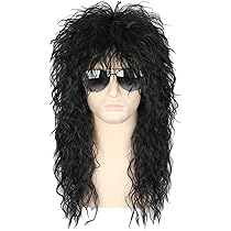 JWTRSVTY Punk Rock Kostüm Set - Komplett-Outfit Mit Perücke, Sonnenbrille & Accessoires Für Herren