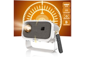 Proyector Portatil Rotación de 360° & 25000L 1080P HD 3 Segundos Enfoque Eléctrico WiFi6 BT5.2 Jimveo 2025 Upgraded Mini Proyector 4K Soporte Cine en Casa para HDMI/USB
