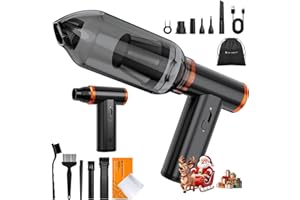 K&F CONCEPT 2 in 1 Soffiatore Aspiratore Elettrico 300000 RPM, Aria Compressa Spolverino Air Duster | Lega di Alluminio| 9 Ugelli | Brushless Motore per Pulizia PC,Tastiere,Auto e Ambienti Estern