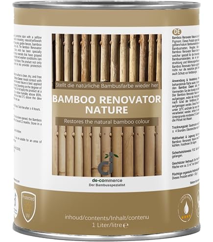 Holzdeckfarbe Bambus Holzlasur offenporig farblos 0,75 Liter fr Innen und  Auen - Hervorragender Wetterschutz fr alle Bambus- und Holzsorten :  Amazon.de: Baumarkt