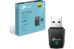‎TP-LINK TP-Link Archer T3U AC1300 USB WLAN Stick Adapter (bis zu 867 Mbit/s auf 5GHz und 400 Mbit/s auf 2,4GHz, USB 3.0, MU MIMO, Kompatibel mit Windows 11/10/8.1/8/7/XP, Mac OS 10.15 und früher