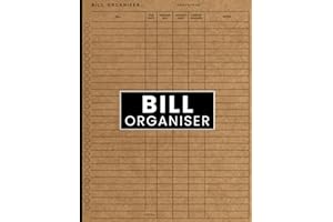 Bill Organiser: Financial Expense Diary | Monthly Bill Payment Organiser - Simple Budget Checklist | Record Over 3000 Bill Payments!