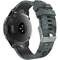 MoKo Uhrenarmband Kompatibel Mit Garmin Fenix/Forerunner – 22 Mm, Silikon, Quick-Fit, Wasserdicht, Für Handgelenke 173–229 Mm