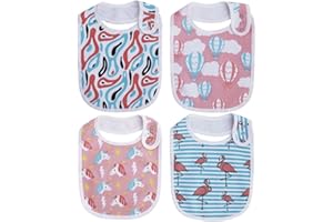 Maiwamita Wasserdichte große Baby Lätzchen zum Sabbern Zahnen Essen für Kleinkinder 4 PACK