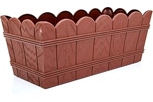 POKM Toolsmarket GmbH Balkonkasten Blumenkasten ohne Untersetzer Elba 40 cm Braun