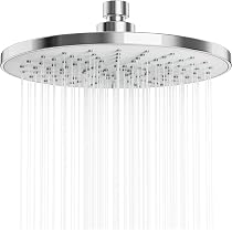 Pommeau De Douche Pluie 25cm Noir - Haute Pression, Anti-Calcaire, Réglable 360°