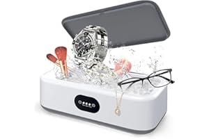 QWYZOR Ultraschallreinigungsgerät, 640ml Brillenreinigungsgerät Mit 3 Modi, 49000HZ Ultraschallreiniger, 40W Ultraschall-Schmuckreiniger für Brillen, Ringe, Münzen, Silber, Zahnersatz – Perfekt als Geschenk