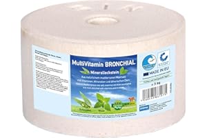 IMIMA Salt Lick for Horses – MultiVitamin Bronchial with Mint & Eucalyptus – 1 x 3kg Sea Salt Blocks with Vitamins, Minerals – Supports Respiratory Health for Horses, Sheep, Goats, Cattle