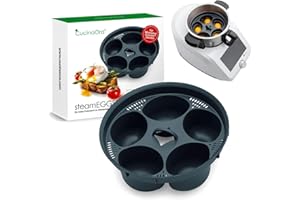 CucinaOra steamEGGS Inserto para Huevos al Vapor con 5 Moldes - Accesorio para Monsieur Cuisine MC Smart Connect - Accesorio para Monsieur Cuisine Monsieur Cuisine Smart