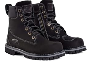 BROGER Alaska II Botas de Moto Unisex | Cuero de Vaca | Protectores de Tobillo SAS-TEC | Talones y Puntera Reforzados | Costuras Dobles y Triples