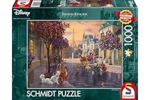 Schmidt Spiele 59690 Thomas Kinkade: Disney Aristocats (1000pc) Jigsaw Puzzle, Colourful