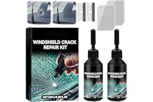 FRUITWEALTH Windshield Crack Repair Kit (2 PCS), Windscreen Repair kit, DIY Glass Cracked Repair Kits, Windscreen Scratch Remover Tools, Glass Repair Kit for Quick Fix Windscreen Cracks, Scratch, Nicks, Chips