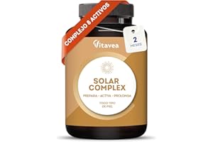 Bronceado Natural y Uniforme – Cápsulas Autobronceadoras y Acelerador del Bronceado – Con Betacaroteno, Licopeno, Cobre y Aceite de Borraja – Para Todo Tipo de Piel – 60 Cápsulas – Vitavea