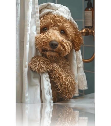 Funny Bulldog Poster Hanger Frame Linen Modern Wall Art Wooden Canvas Artwork Print Personalized Wall Art Hanging Painting Wall Decor For Bathroom Office Room Bedroom Decor 13X20 Inch