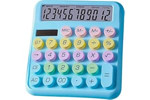 WZIOEPUL Desktop Calculator Cute Candy Color - 12 Digit Standard Basic Calculator-, Dopamine Color Design, As a Gift for Colleagues, Kids,Classmates