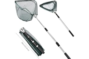 Landing Nets for Fishing, Xndryan 170CM Telescopic Fishing Landing Net Pole for Bird Fish Catch Release, Portable Fishing Net Carp Landing Net Trout Fishing Net Landing Net with Handle for Pond