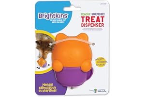 Brightkins Dispensador de dulces de taza de té de gatos, dispensador de dulces de juguete para perros, juguete interactivo para el aburrimiento y estimulación mental, regala juguetes de cumpleaños