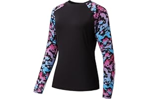 Bassdash - Camiseta de Manga Larga para Mujer con protección Solar UPF 50+ UV para Pesca, Senderismo, Rendimiento